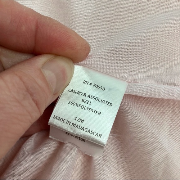 Luli & Me faux fur coat blush peach pink with bow size 12 months - Picture 6 of 9